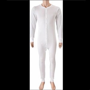 NWOT Montgomery Ward white cotton blend union suit